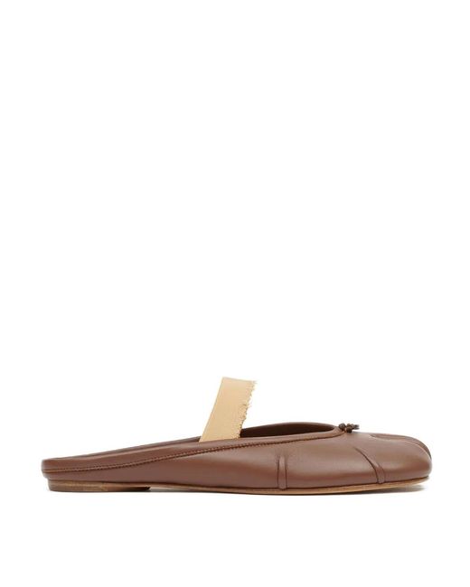 Maison Margiela White Tabi Ballerina Mule Elastic