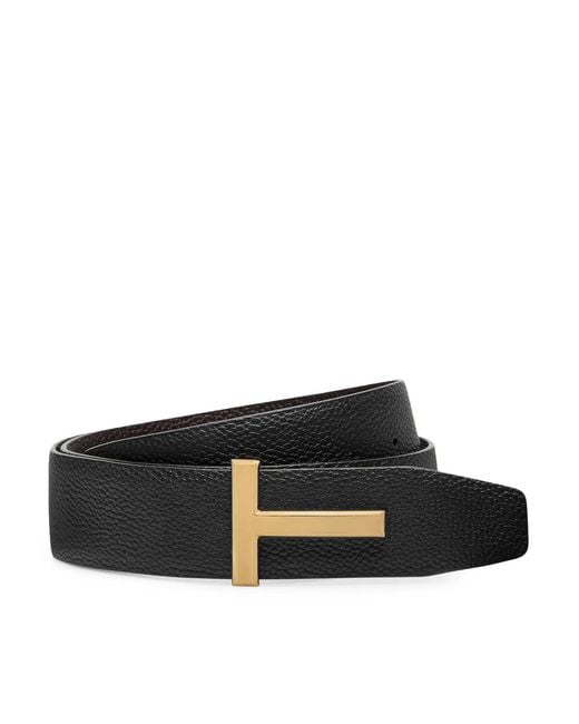 Tom Ford White Ridge T Reversible Belt for men