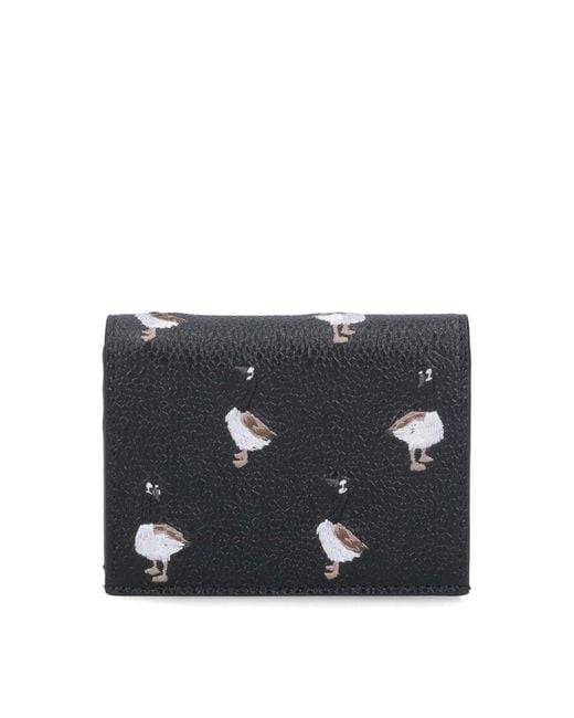 Thom Browne Black Bi-Fold Wallet for men