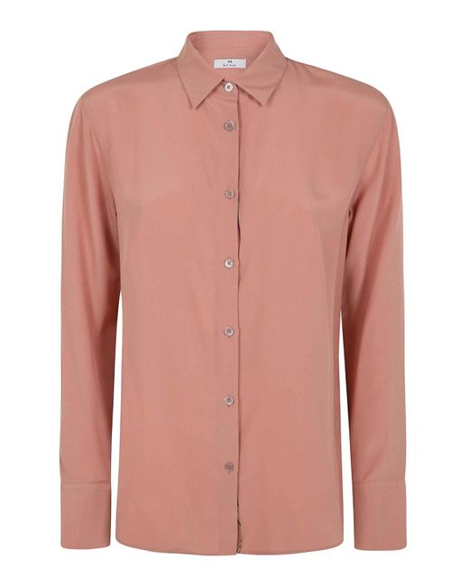 Paul Smith Pink Swirl Placket Shirt