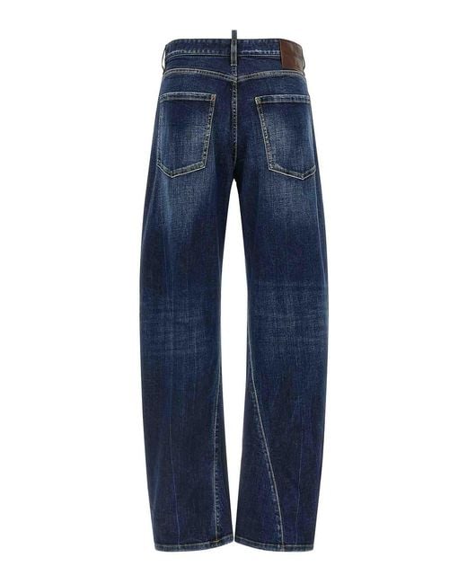DSquared² Blue Loose Twist Jeans Jeans