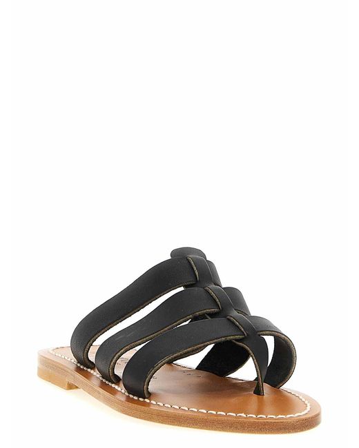 K. Jacques Black Dolon Sandals