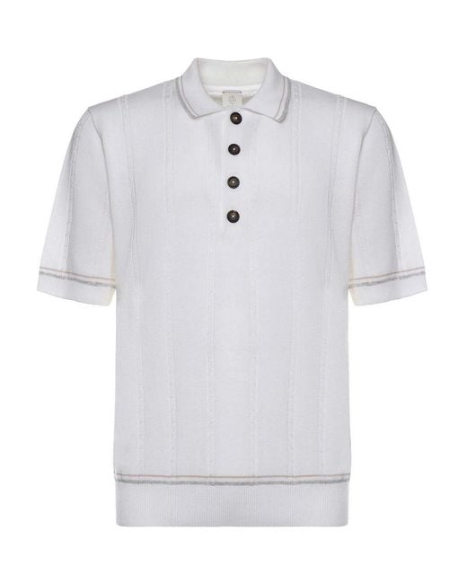 Eleventy White T-Shirts And Polos, Light, Sand Linen for men