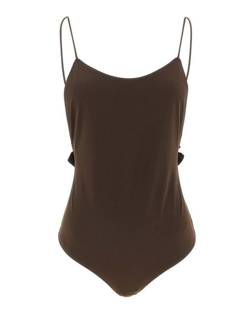 Jacquemus Brown Le Maillot Cabana One-Piece Swimsuit