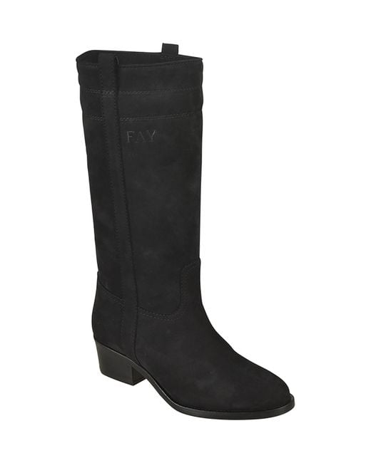 Fay Black Boots