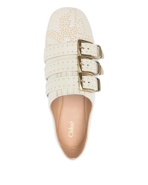 Chloé White Susan Flats