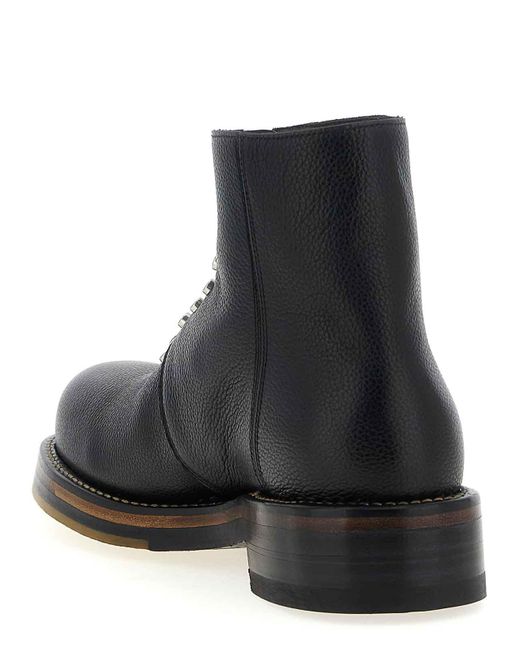 McQueen Black Maker Ankle Boots for men
