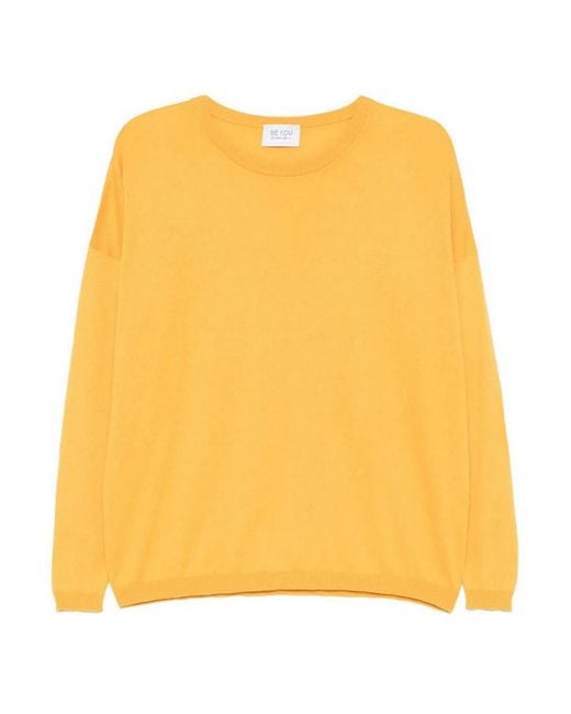 Be You Yellow Crew Neck Sweater