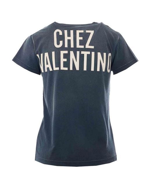 Valentino Garavani Blue Pattern T-Shirt
