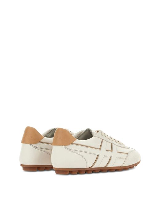 Hogan White Olympia Leather Sneakers