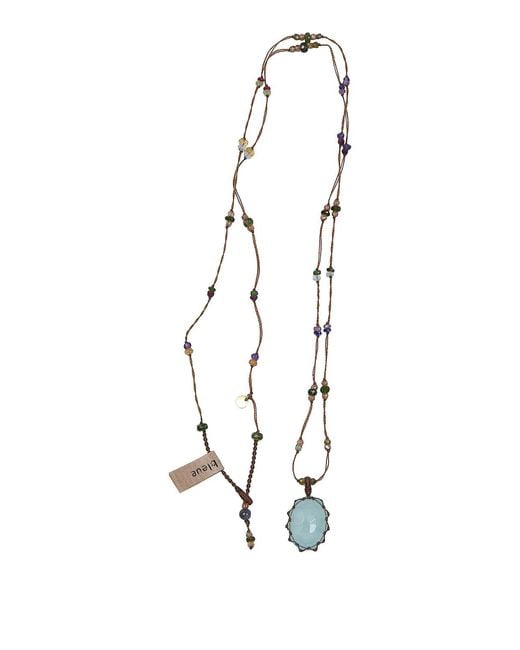 Sharing White Long Pendant Necklace