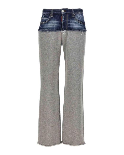 DSquared² Gray Hybrid Jean Pants