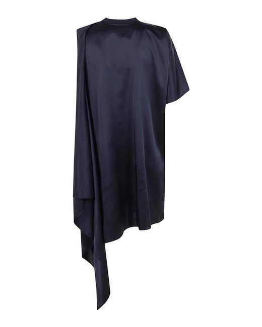 Coperni Blue Zero Waste Draped Dress