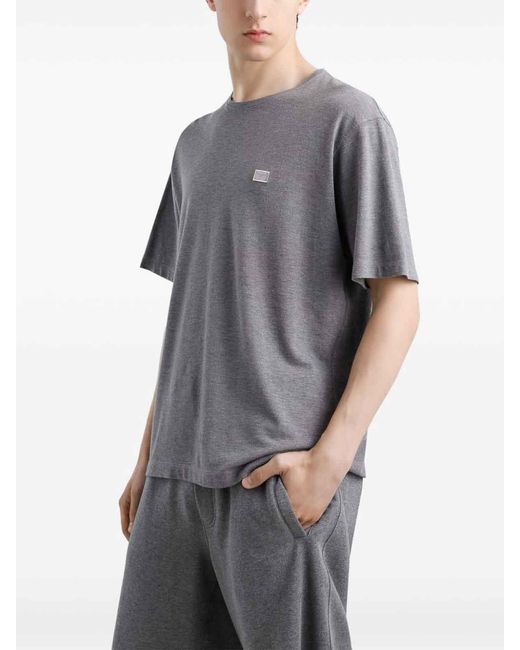 Dolce & Gabbana Gray Logo T-Shirt for men