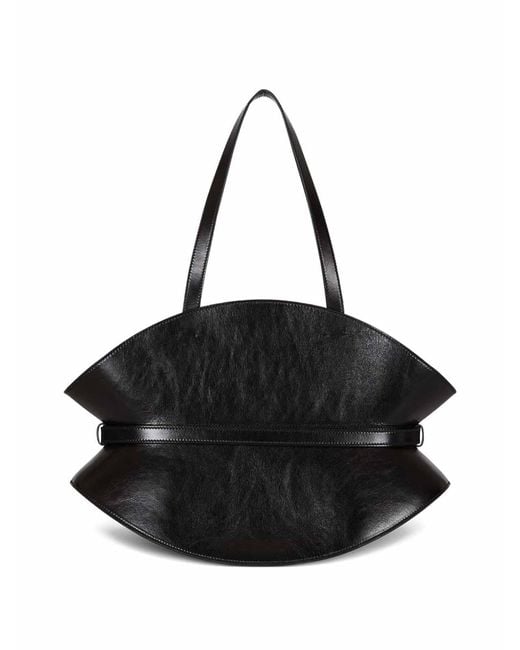 Balmain Black Shuffle Leather Shoulder Medium Bag