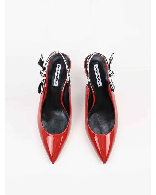 Karl Lagerfeld Red Sienna Ribbon Sling