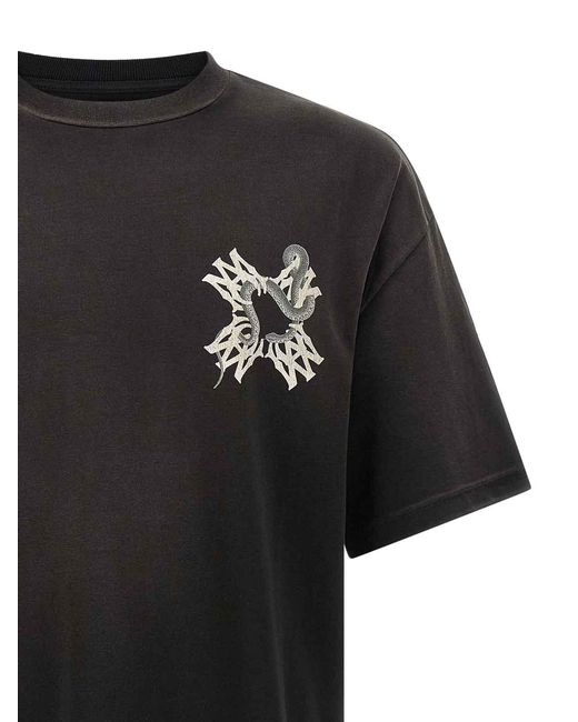 Amiri Black Ma Quad Snake T-Shirt for men