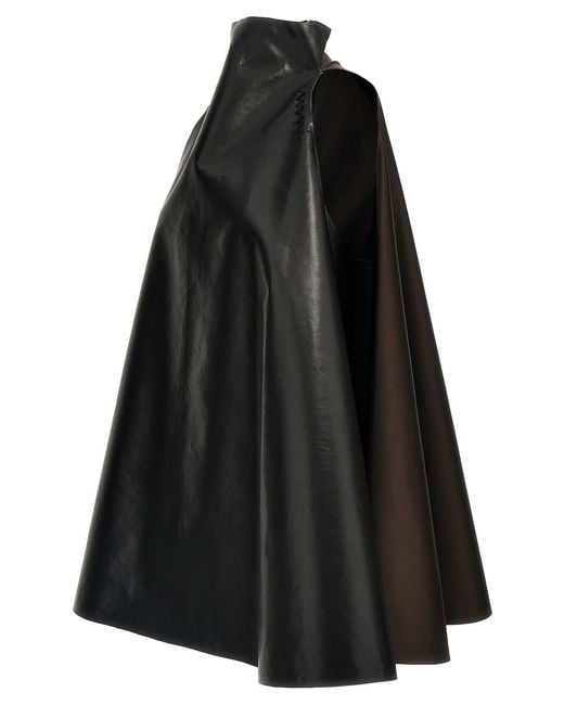 Marni Black Two-Tone Trapeze Dress