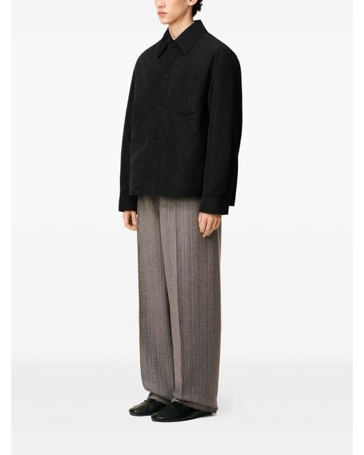 AMI Black Nylon Overshirt