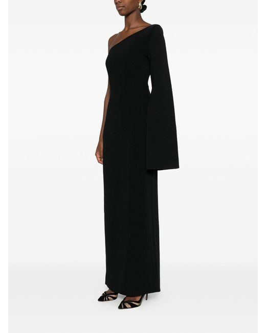 Solace London Black Alina Midi Dress