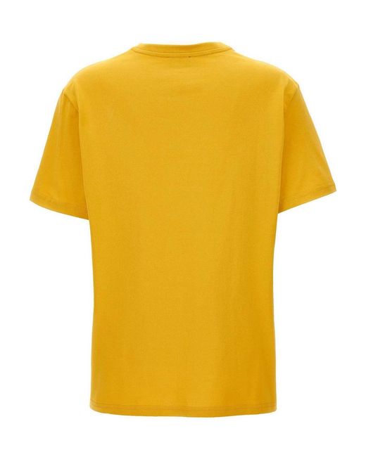 Etro Yellow Cotton Embroidered T-Shirt