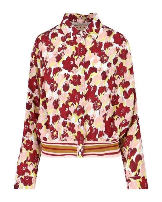 Marni Red Silk Shirt