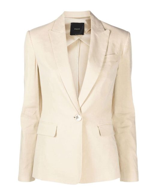 Pinko Natural Equilibrato Tailored Single-breasted Blazer