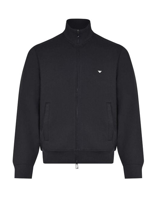 Emporio Armani Blue Sweatshirt Made Of Cotton Blend for men