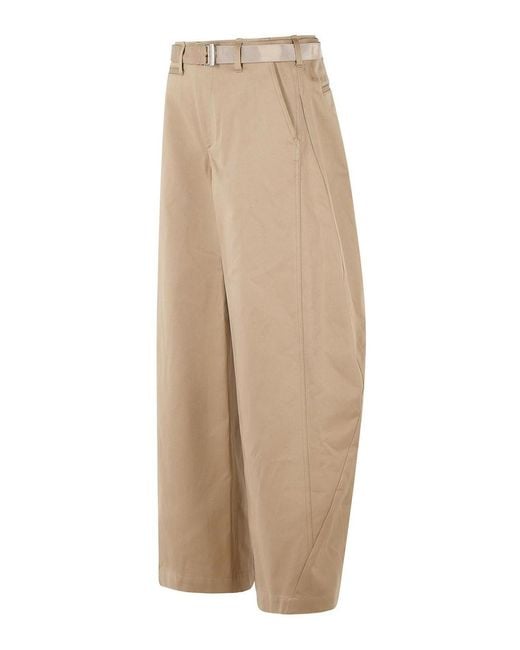 Sacai Natural Chino Cotton Pants