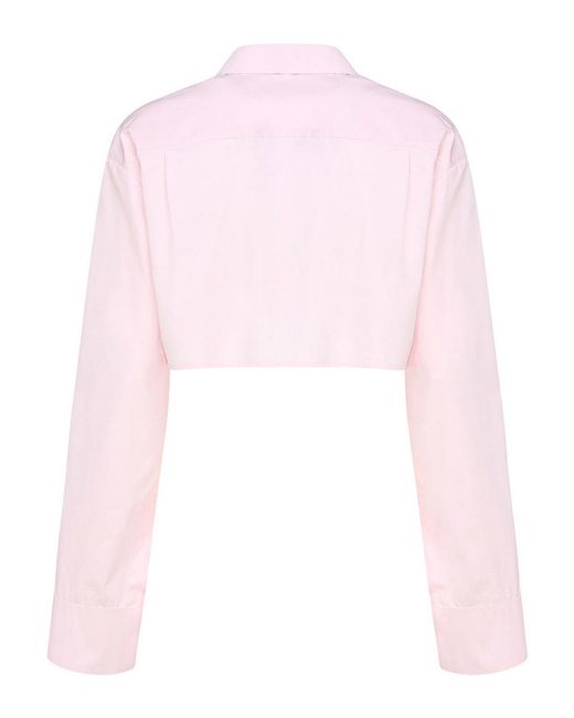 Loewe Pink Cropped Cotton Shirt