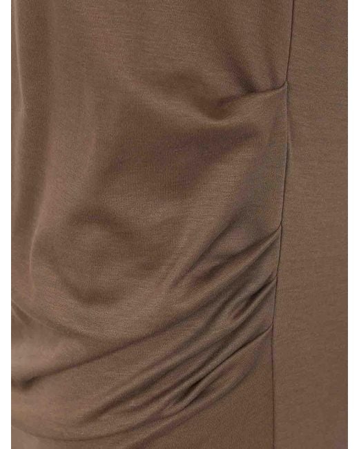 Jacquemus Brown La Robe Drap Midi Dress