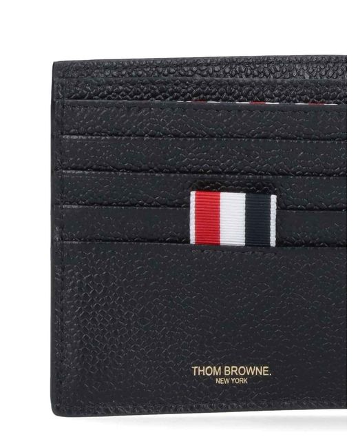 Thom Browne Black Bi-Fold Wallet for men