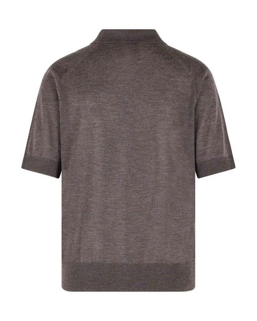 Loulou de Saison Gray Migo Cashmere Polo Shirt