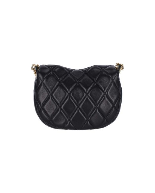 Burberry Black Mini Quilted Leather Handbag With Chain Strap