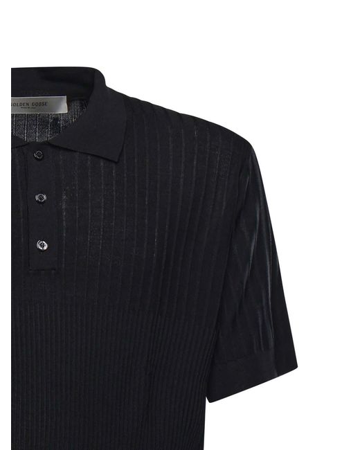 Golden Goose Deluxe Brand Black Journey Polo for men