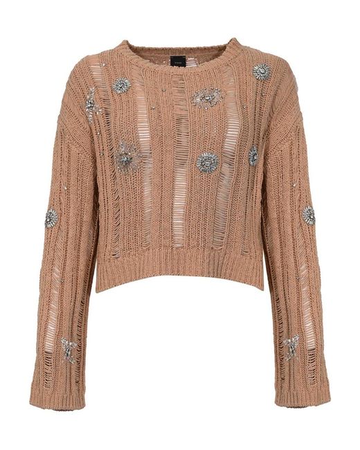 Pinko Pink Perforated Pressure Sweater