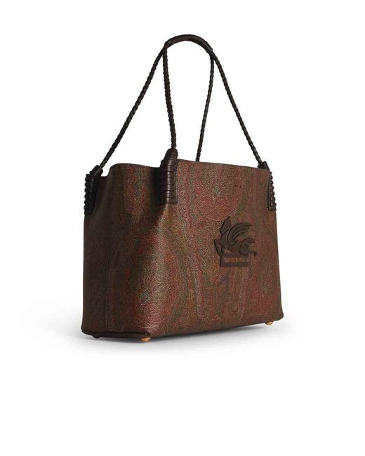 Etro Brown Small Cotton Blend Bag