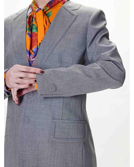Moschino Gray Giacca Embossed