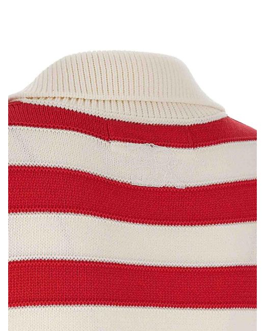 Ermanno Scervino Red Crochet Shirt Polo