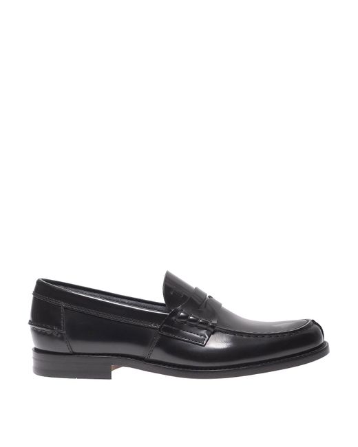 Tod's Black Polished Leather Loafers for men