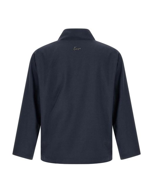 KENZO Blue Kimono Blazer for men