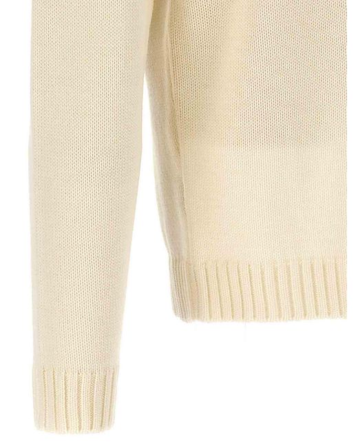 Zanone White Turtle-Neck Sweater for men