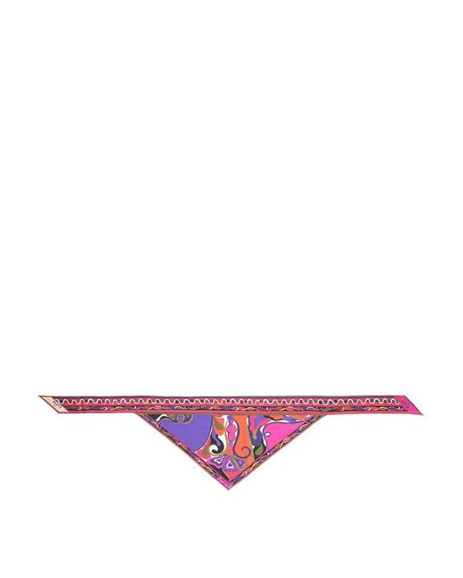 Emilio Pucci Pink Bandeau Triangle Scarf