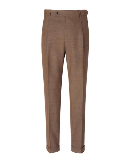 Berwich Brown Relaxed Fit Pants for men