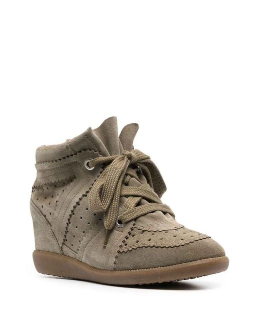 Isabel Marant Brown Bobby Leather Sneakers