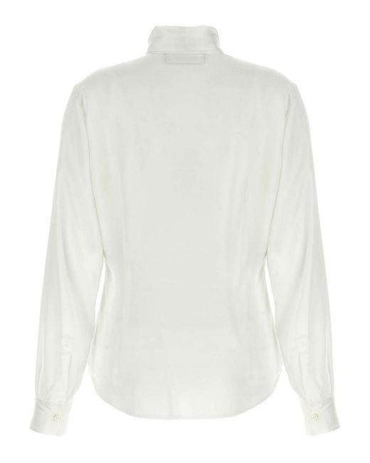 DSquared² White Paris Bow Shirt