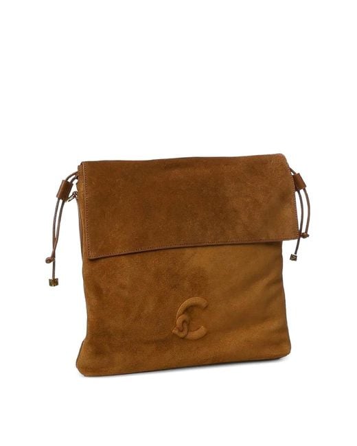 Coccinelle Brown Handbag Suede Le/Smooth Le Cognac/Cognac