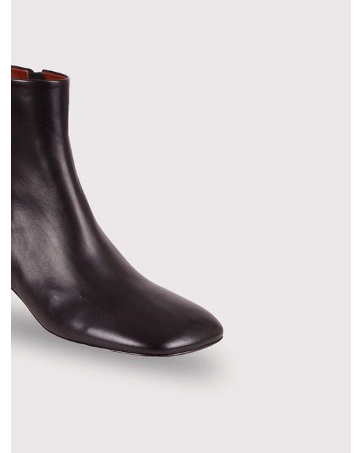 Marsèll Brown Leather Ankle Boots With Back Zip