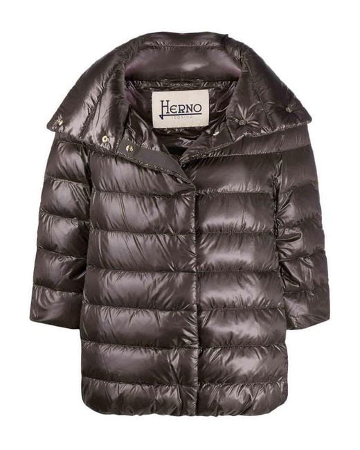Herno Gray Aminta Puff Coat