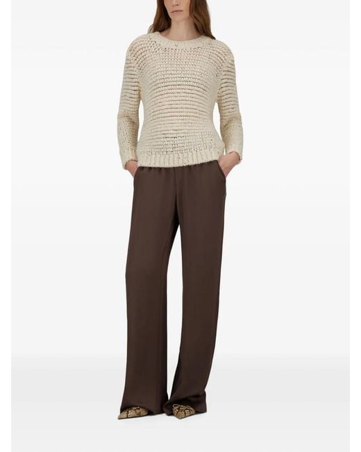 Herno Brown Elastic Waist Trousers